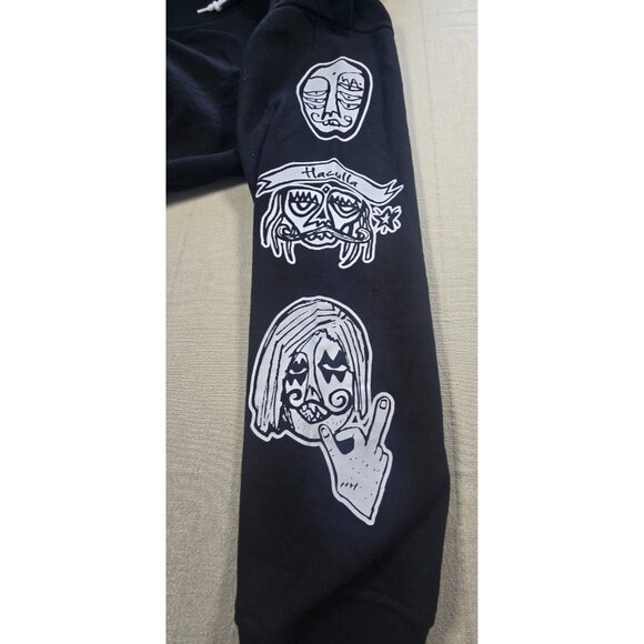 NWOT Haculla Hoodie Unisex 2XL Black Faces Graphic Pullover Streetwear RARE - Picture 12 of 16